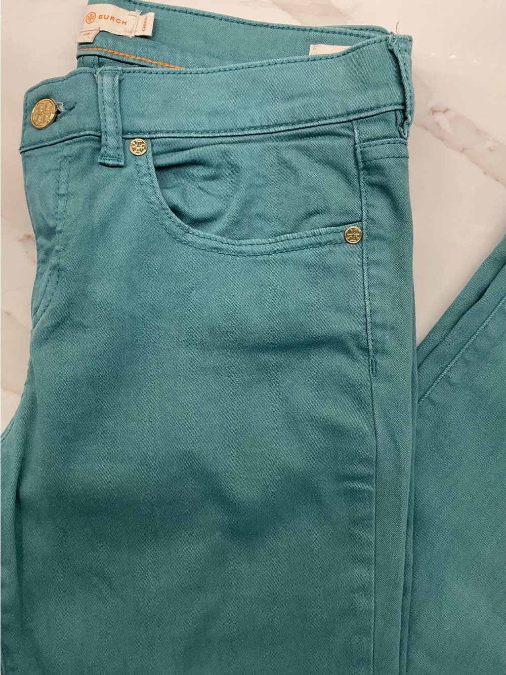 Tory Burch Green Slim Fit Jeans